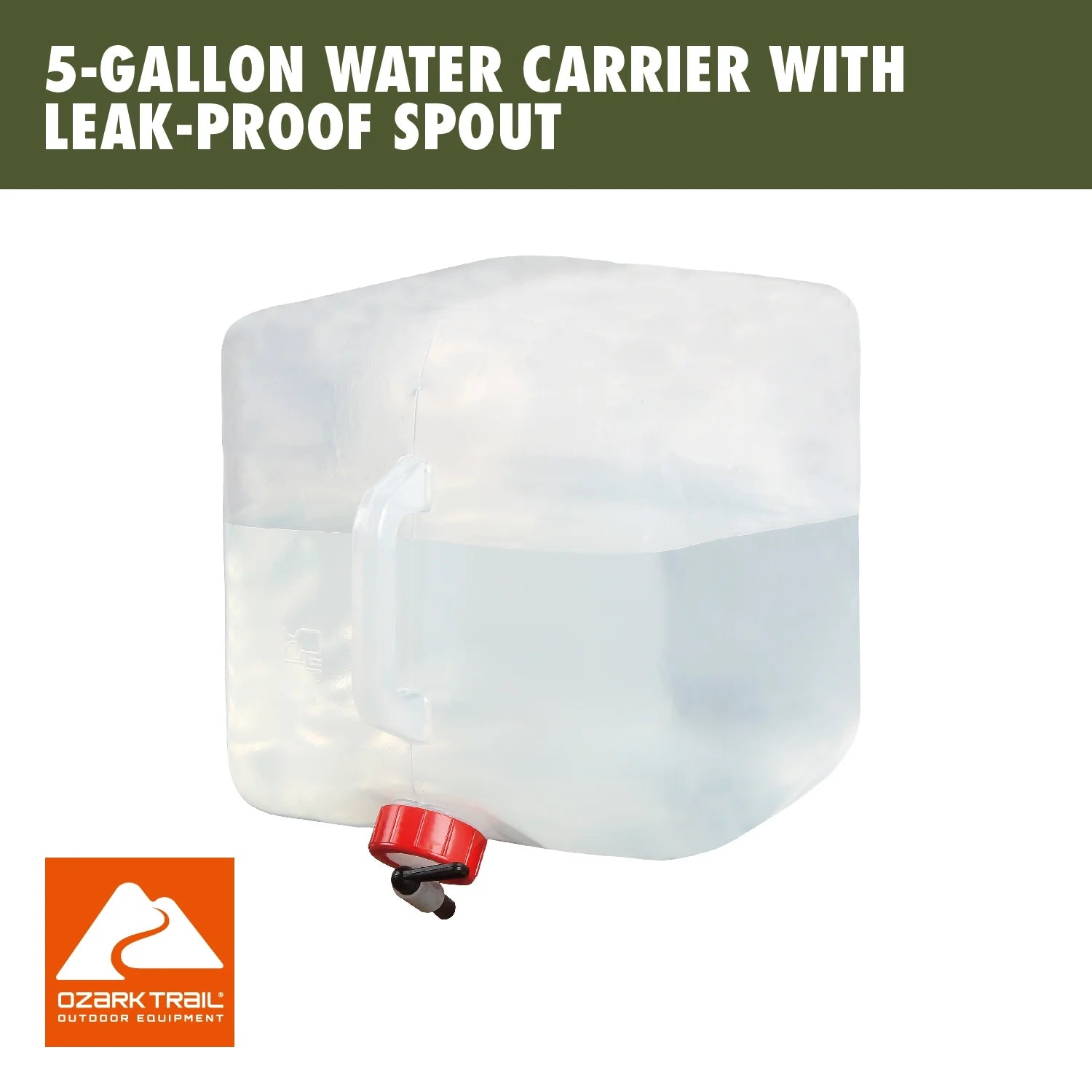 5-Gallon Collapsible Water Container, Clear