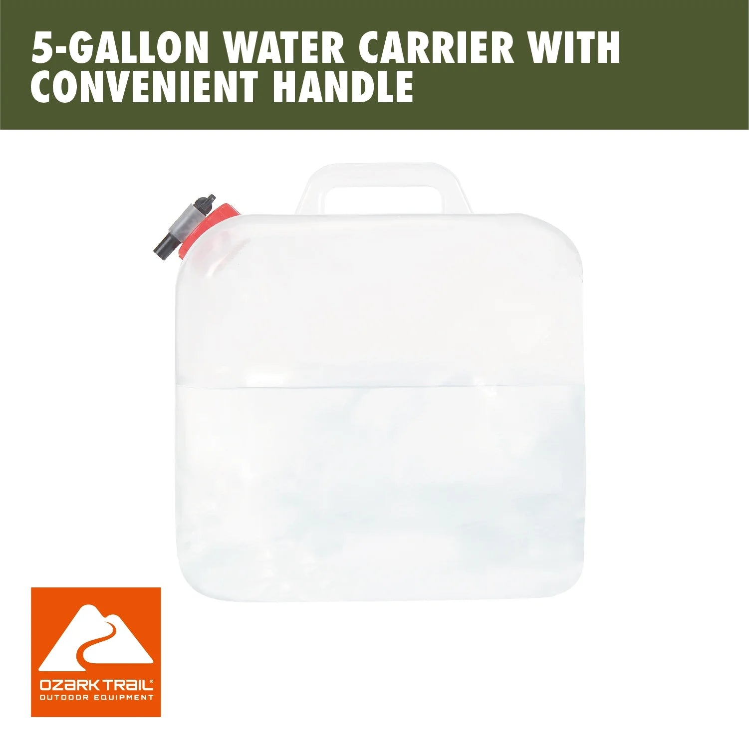 5-Gallon Collapsible Water Container, Clear